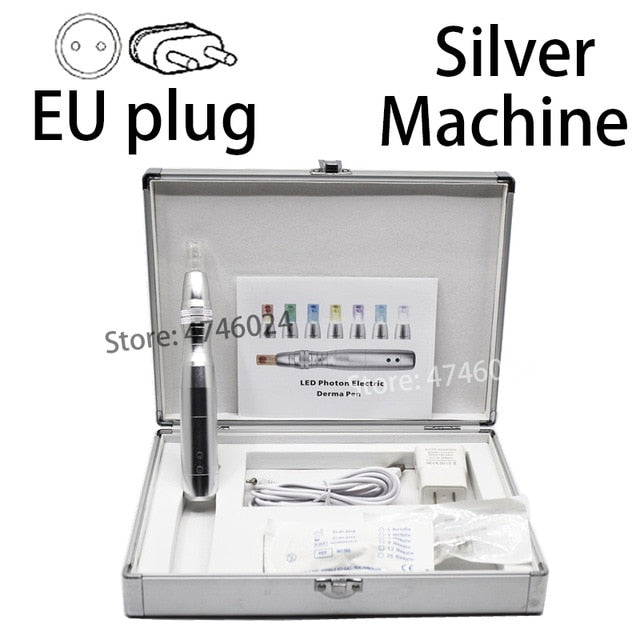 Korea 7 Color LED Microneedle derma pen Kit derma roller treatment pen for bb cream brightening skin Whitening acne remove scar