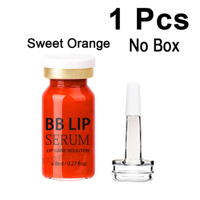 8ml BB Lips Glow Serum Ampoule Starter Kit Lip Gloss Korean BB Cream Pigment for Lip Coloring Moisturizing Microneedle Treatment