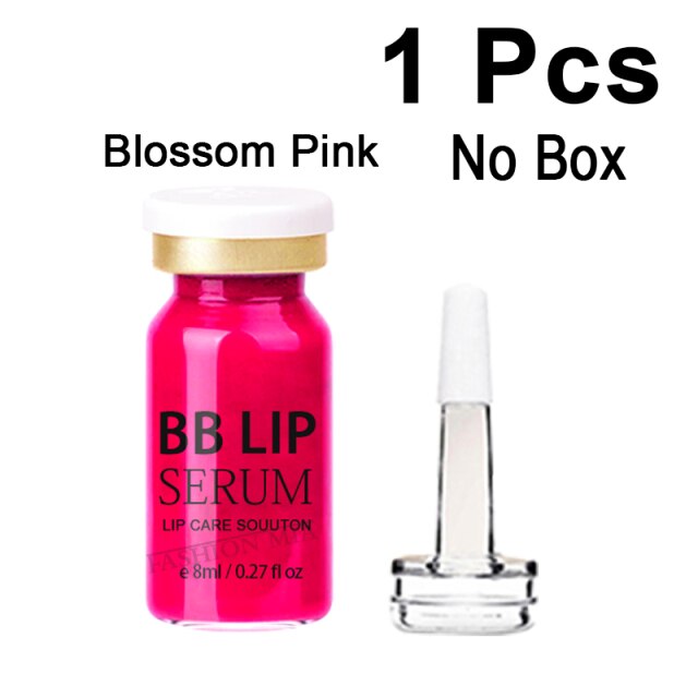 8ml BB Lips Glow Serum Ampoule Starter Kit Lip Gloss Korean BB Cream Pigment for Lip Coloring Moisturizing Microneedle Treatment