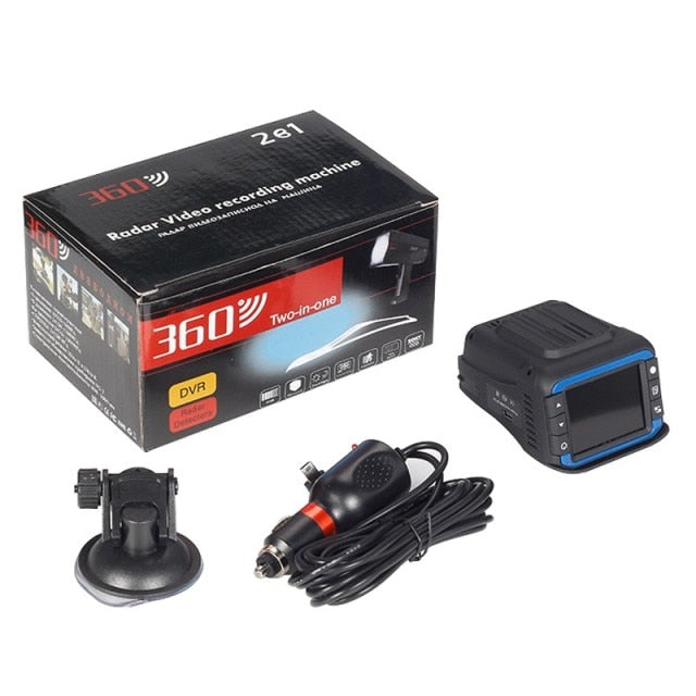 car dvr Dash Cam radar detector video recorder radar 2 in 1 HD 1080P 170 Degree Angle Russian Language Video Recorder dashcam