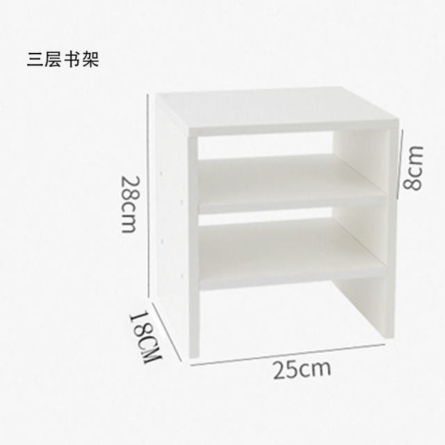 Desktop Storage Computer Elevated Table Rack Dormitory Three-layer Storage Rack Storage Box Desk Girl Cosmetic Sundries Rack