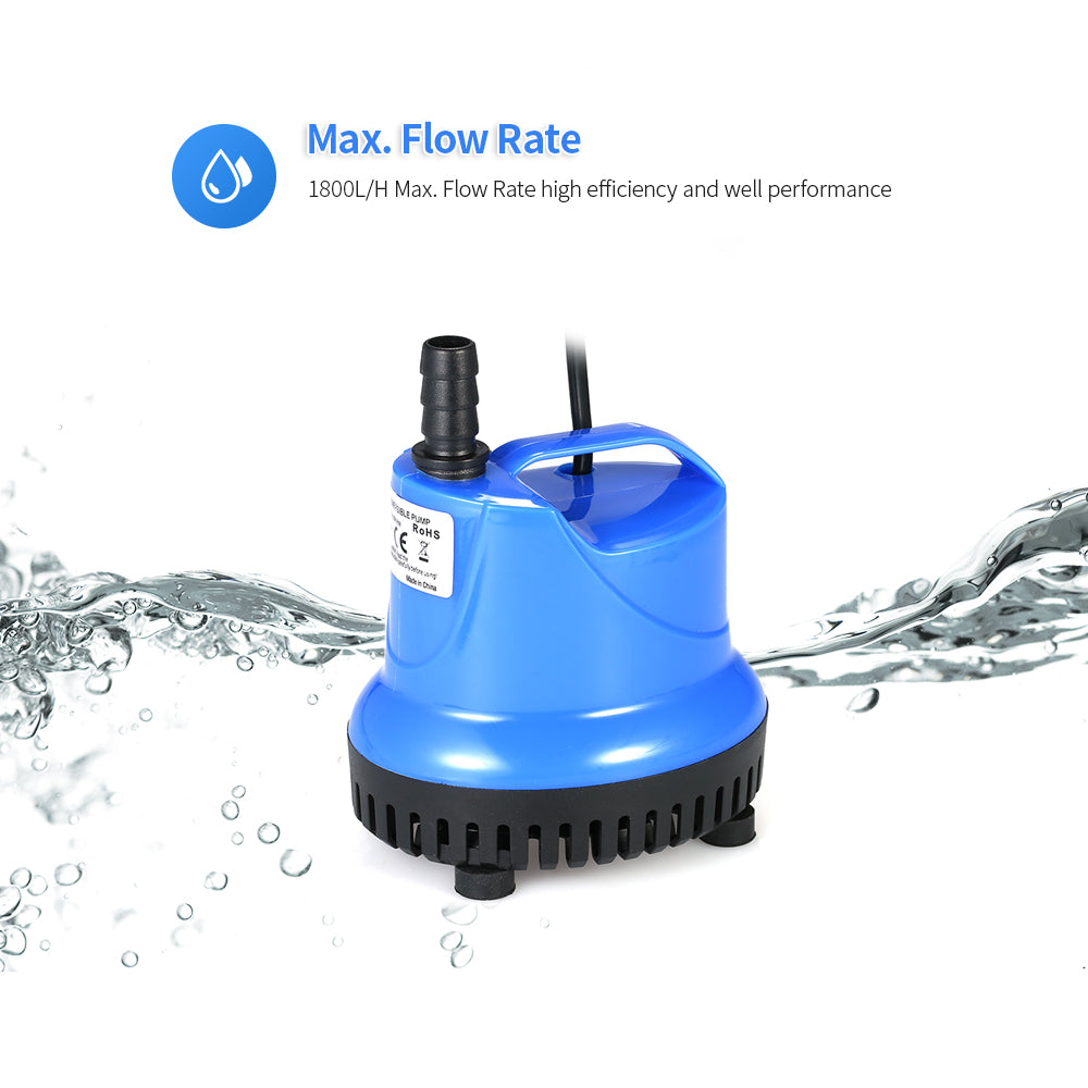 25W Ultra Quiet Submersible Water Fountain Pump