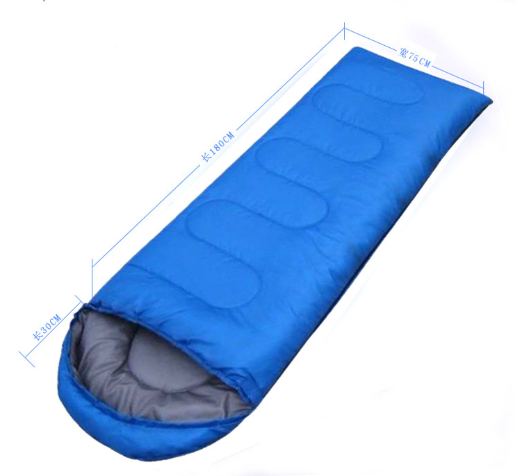 Adult Sleeping Bag Envelope Camping Cotton Bag (Blue)