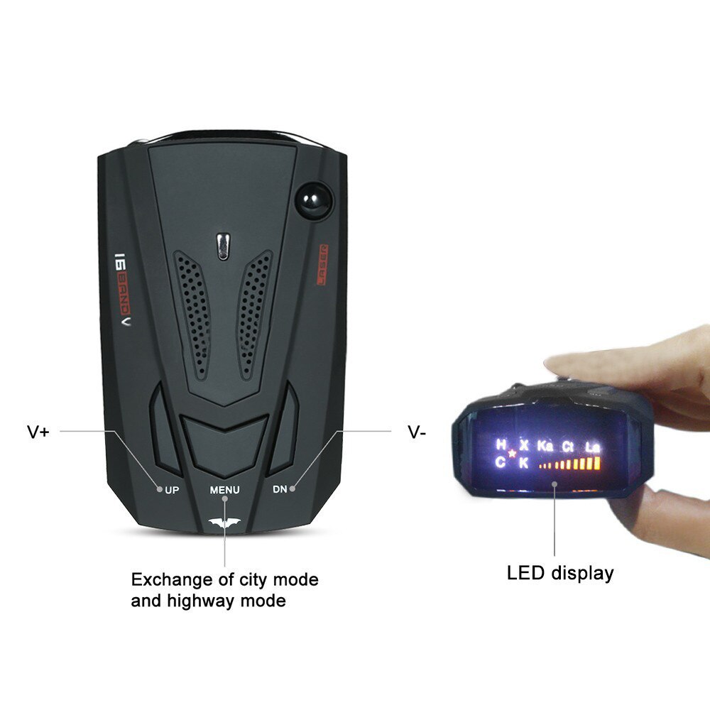 Car 16 Band V7 GPS Speed measuring radar detector