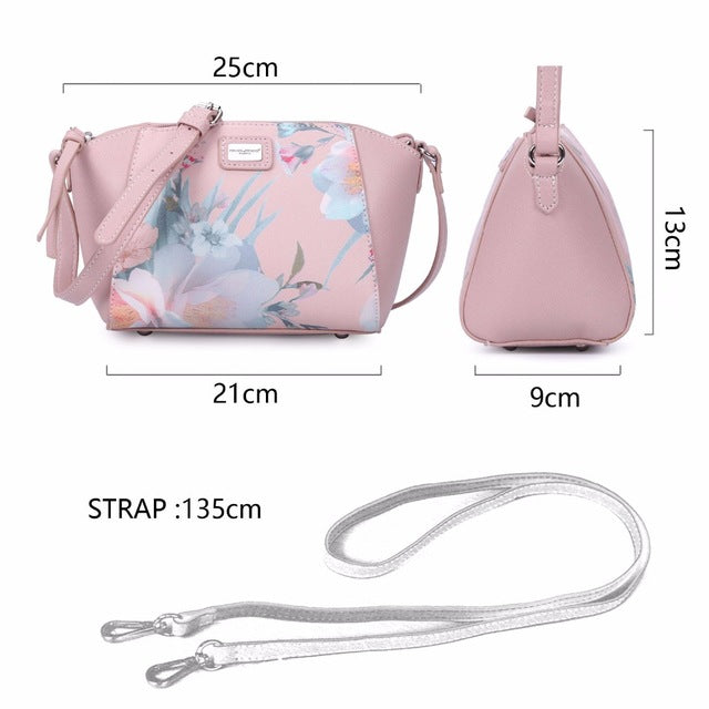 Women Embroidery crossbody Femal PU