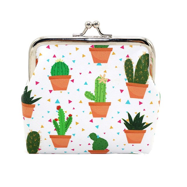 Fashion Women Coin Purse Cute cactus Printing