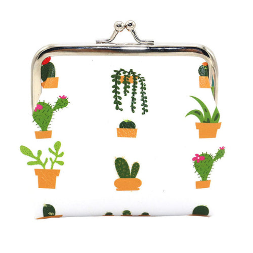 Fashion Women Coin Purse Cute cactus Printing