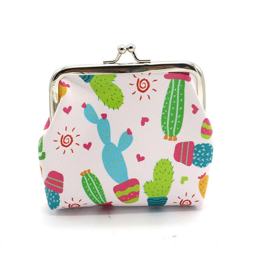 Fashion Women Coin Purse Cute cactus Printing