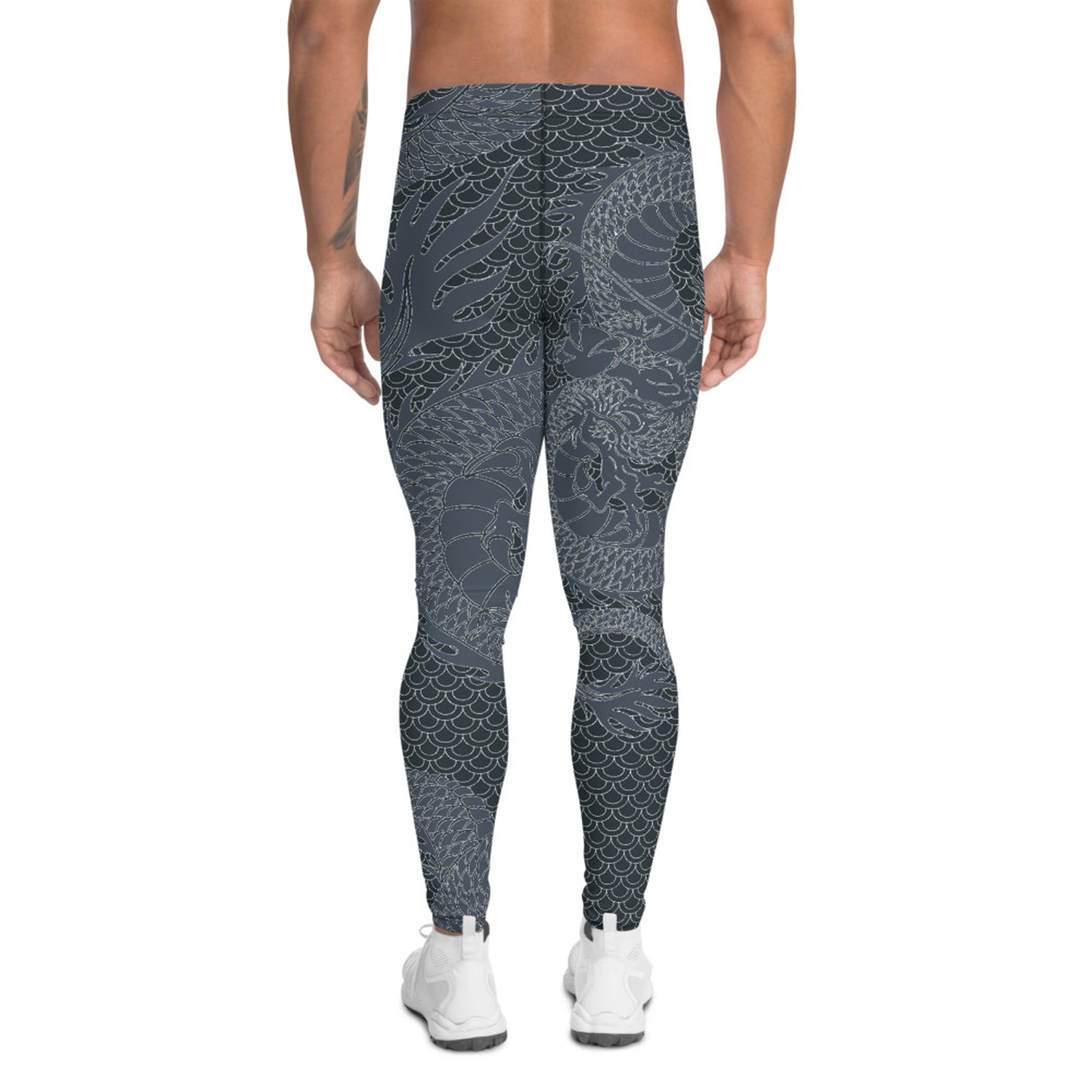 Dragon Leggings for Men Gunmetal Gray