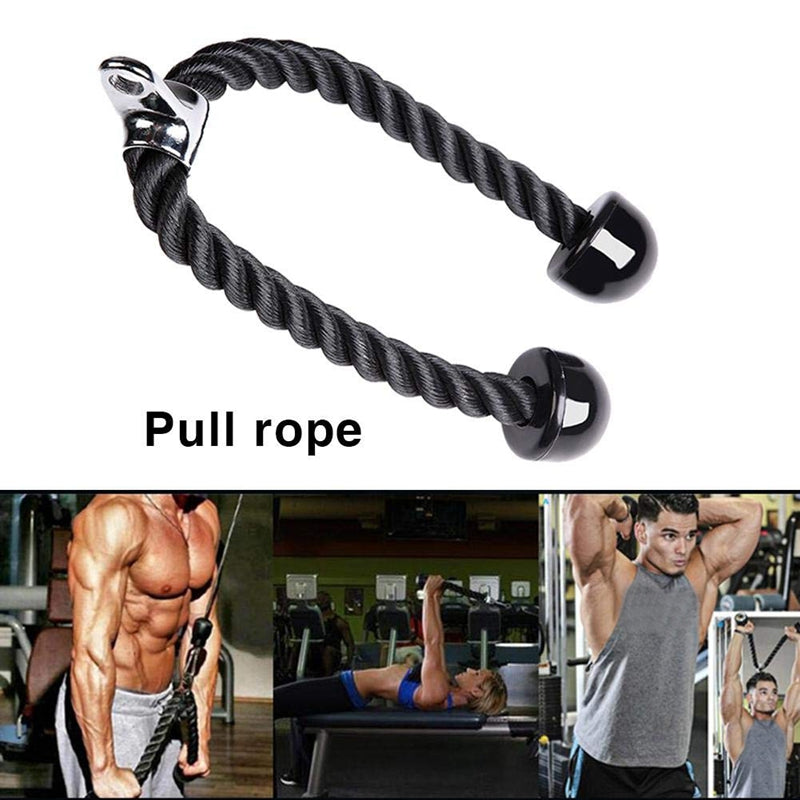 Double head  Fitness Pull Rope Biceps Cord Cable