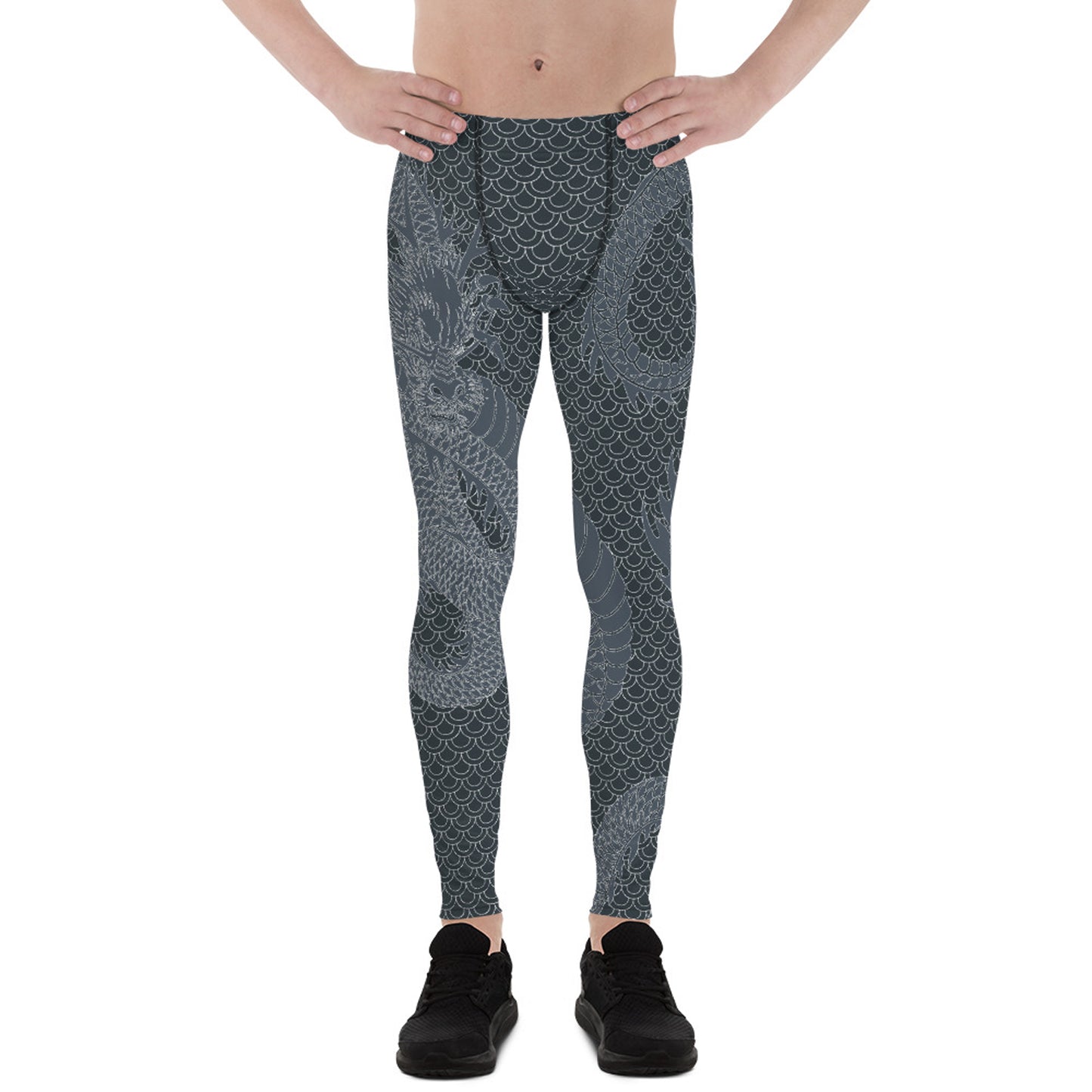 Dragon Leggings for Men Gunmetal Gray