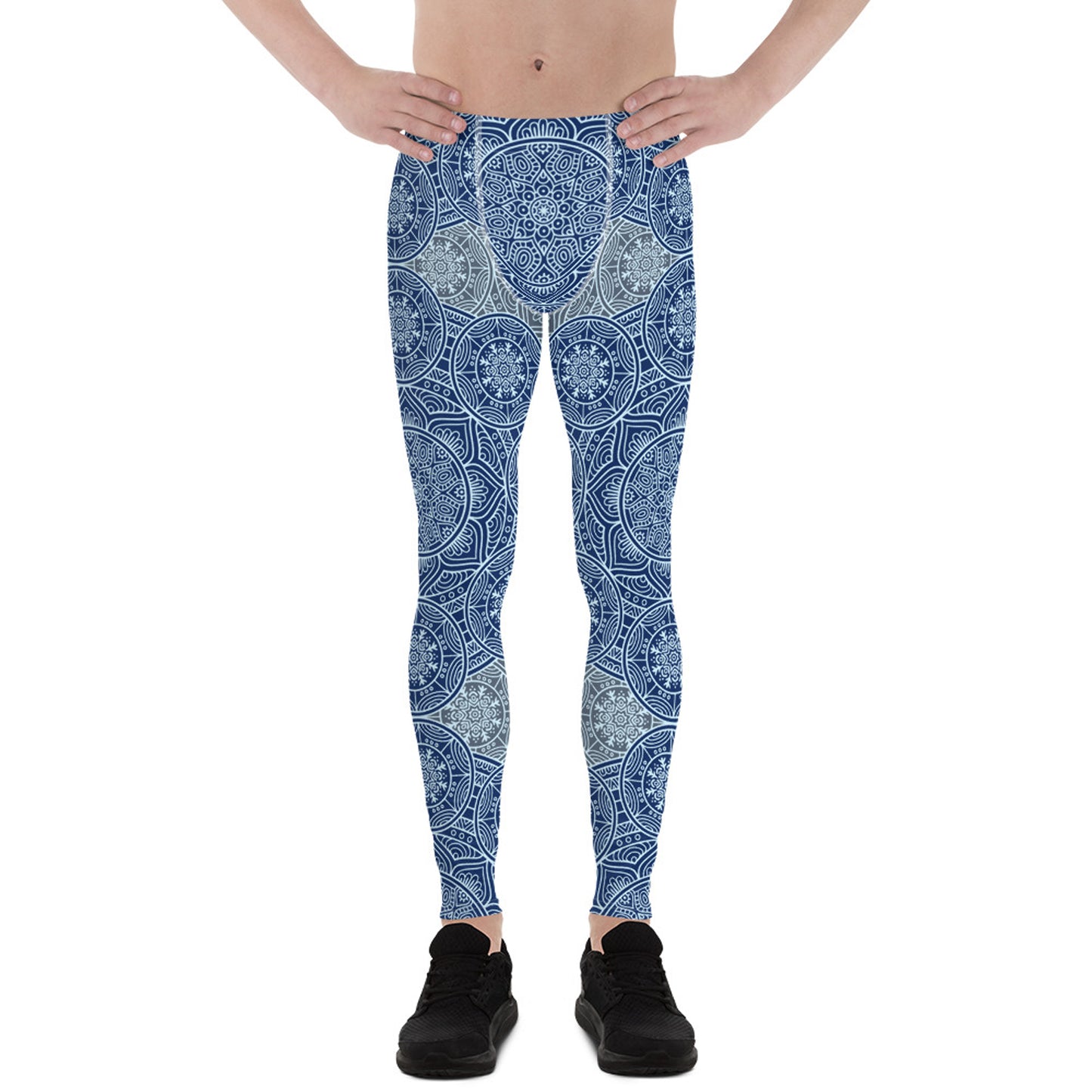 Light Blue Mandala Leggings for Men