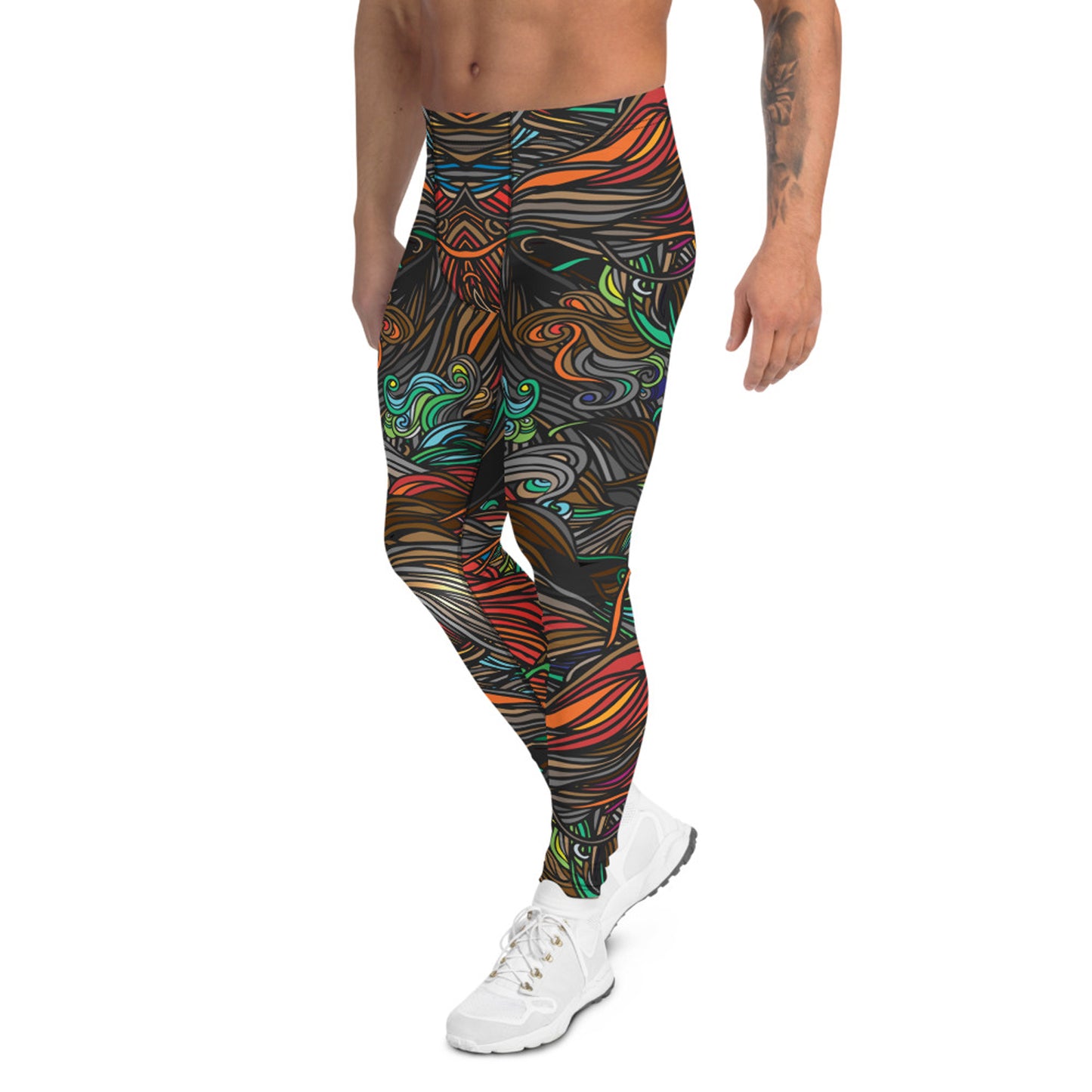 Abstract Swirls Leggings for Men