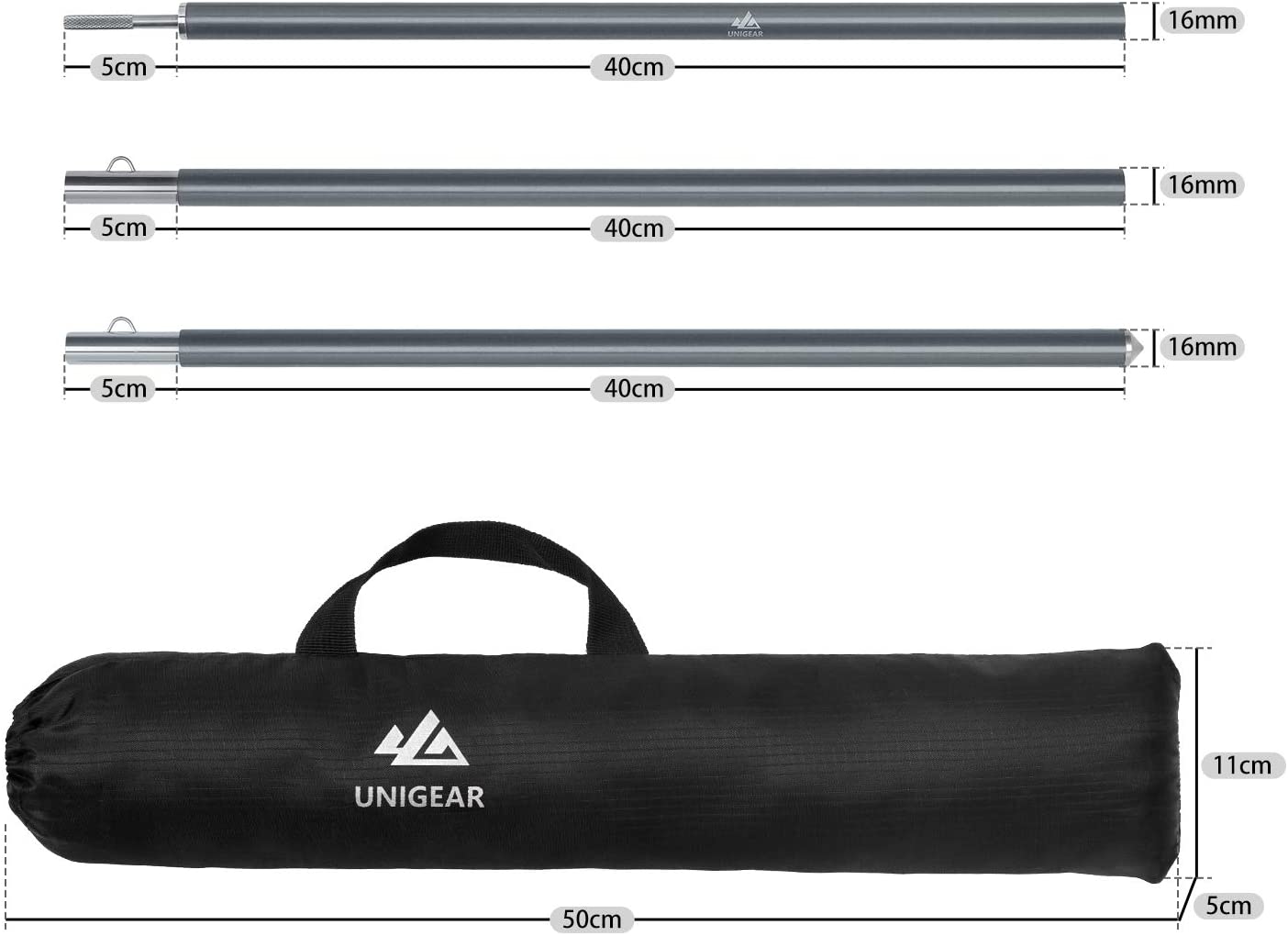 Adjustable Tent Pole - Set