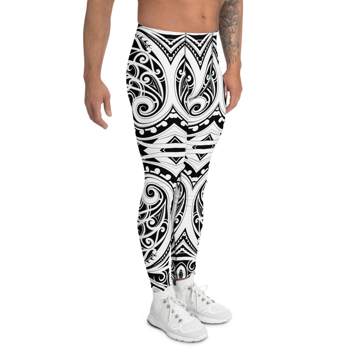 Polynesian Tattoo Inspired Leggings for Men