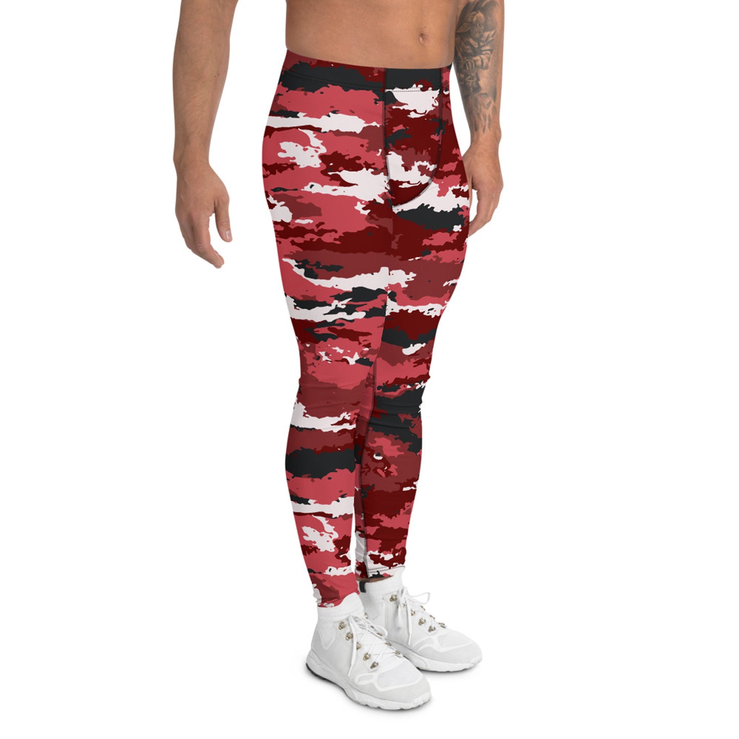 Red Camo Leggings for Men