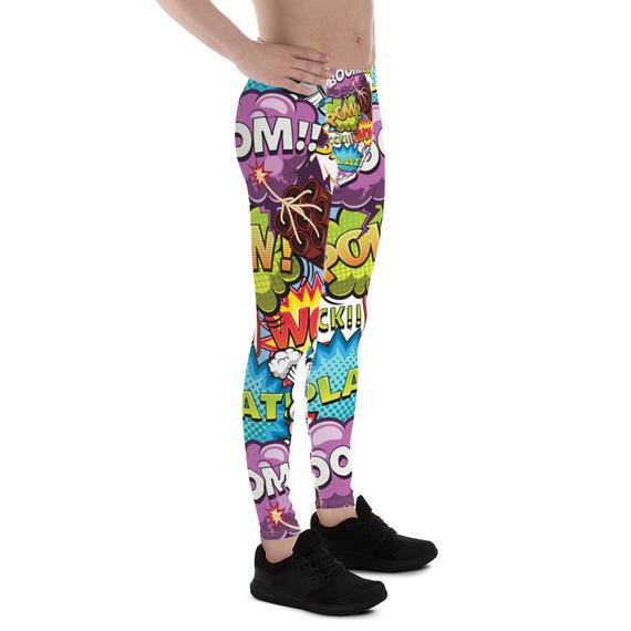 Mens Leggings - Pop Art Comic Book Designs