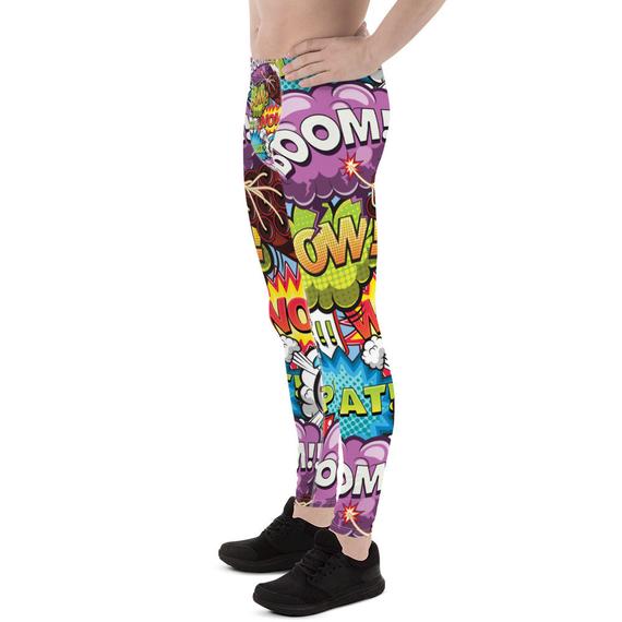 Mens Leggings - Pop Art Comic Book Designs