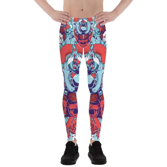 Mens Leggings - Japanese Geisha Leggings