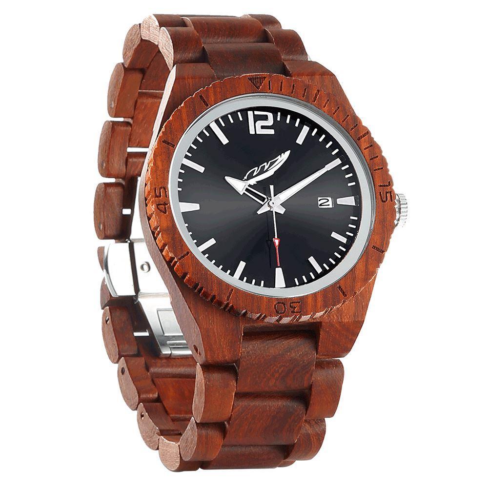 Men's Personalized Engrave Rose Wood Watches - Custom Engraving