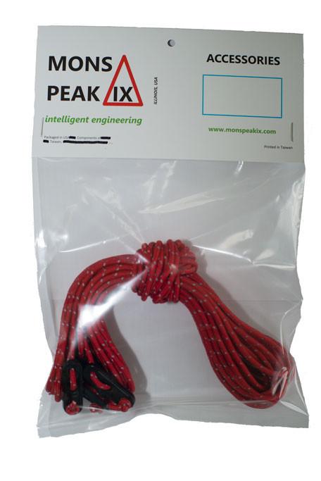 Mons Peak IX Reflective Guy line set + Tensioners