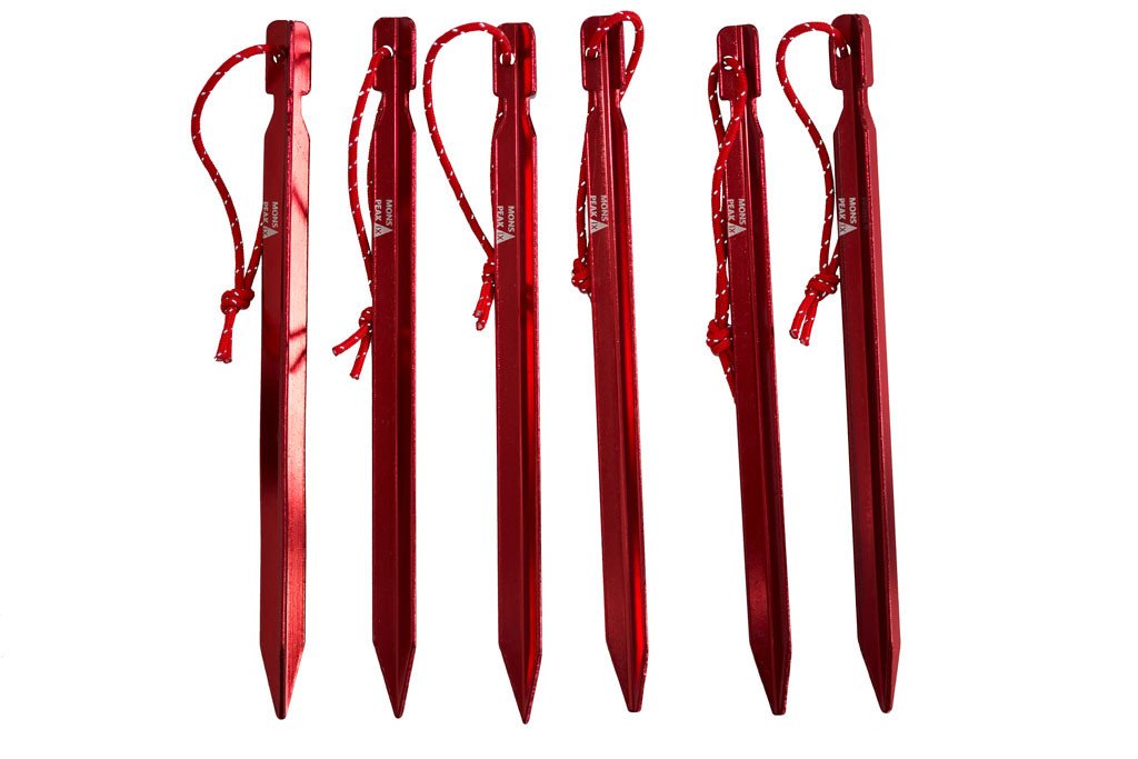 Mons Peak IX Tent Stakes, Y HA 7075 Al, (6 Pack)