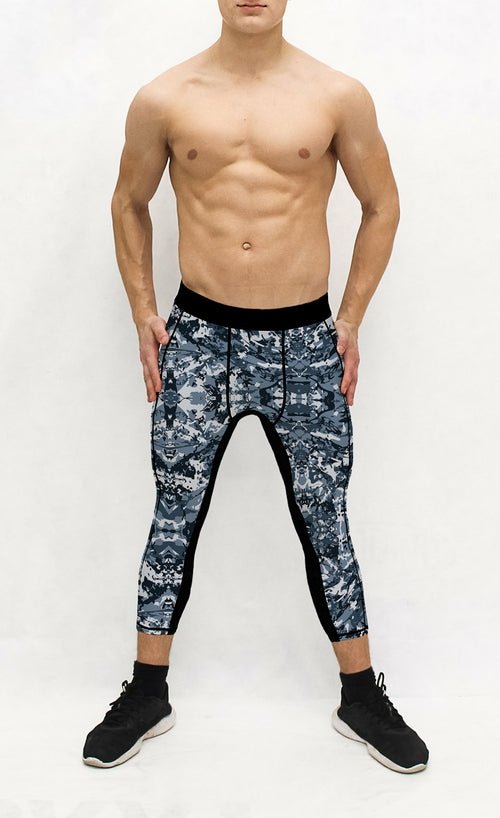 Navy Camo Men's Pocket Tights