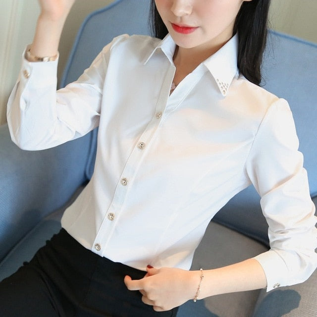 Women Tops And Blouses Office Lady Blouse Slim Shirts Women Blouses Plus Size Tops Casual Shirt Female Blusas