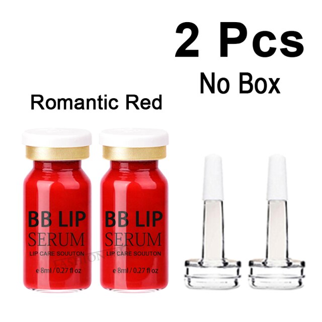 8ml BB Lips Glow Serum Ampoule Starter Kit Lip Gloss Korean BB Cream Pigment for Lip Coloring Moisturizing Microneedle Treatment