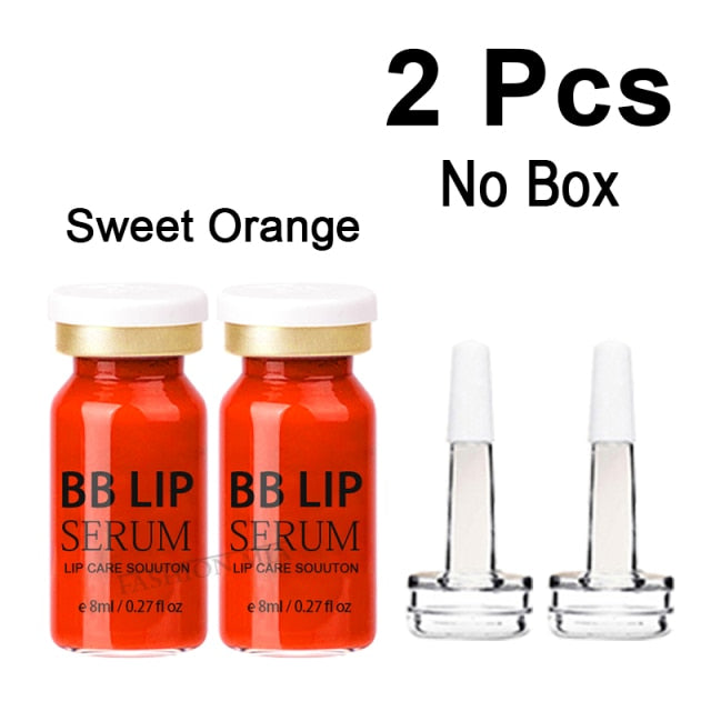 8ml BB Lips Glow Serum Ampoule Starter Kit Lip Gloss Korean BB Cream Pigment for Lip Coloring Moisturizing Microneedle Treatment