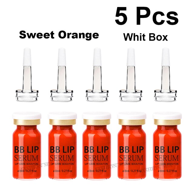 8ml BB Lips Glow Serum Ampoule Starter Kit Lip Gloss Korean BB Cream Pigment for Lip Coloring Moisturizing Microneedle Treatment