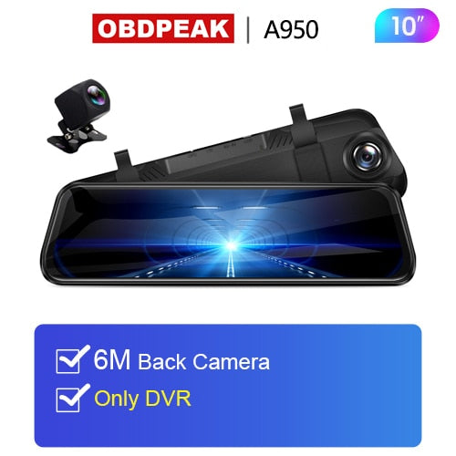 OBEPEAK D91 12" Car DVR Rearview Mirror 4G Android 8.1 Dash Cam GPS Navigation ADAS Full HD 1080P Car Video Camera Recorder DVRS