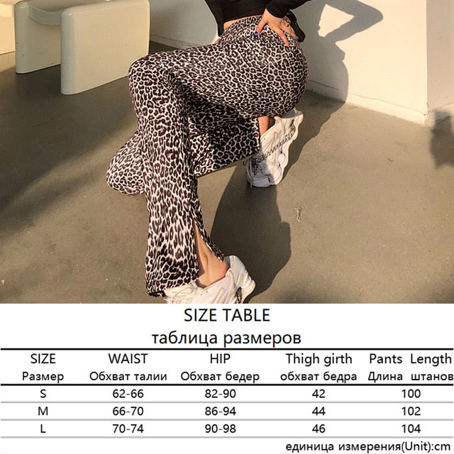 Sweetown Brown Leopard Y2K Joggers Women High Waist Flare Pants Double Layer Mesh E Girl Aesthetic Trousers Female Sweatpants